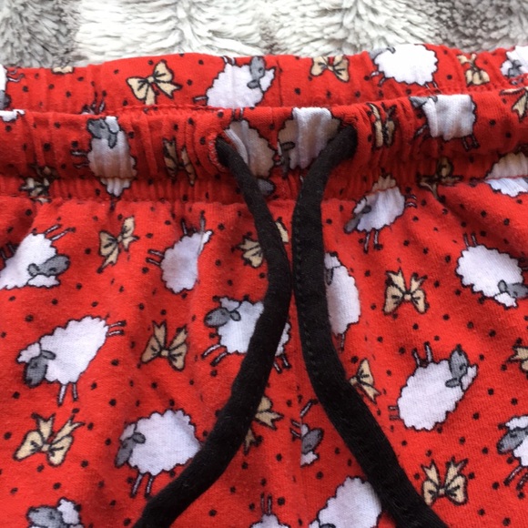 Red Sheep Bow Pajama Pants - Picture 3 of 6
